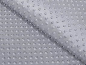 Detská látka Minky 3D bodky MKP-048 Sivá - šírka 150 cm