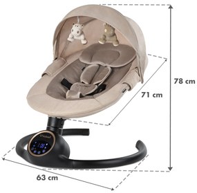 Elektrické hojdacie kreslo Kidwell REVE 2v1 pre bábätká s Bluetooth ovládaním