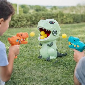 Hra na streľbu na terč KIK Dinosaurus – súprava 2 pištolí a 20 guličiek s LED funkciou