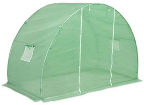 vidaXL Skleník s oceľovými základmi 4,5 m² 300x150x200 cm-