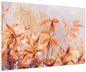 Obraz - Maľované kvety (90x60 cm)