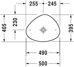 Duravit Cape Cod - Umývadlová misa 500x405 mm, biela 233950000