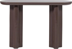 Tmavohnedý lesklý konzolový stolík 35x120 cm Evara – WOOOD