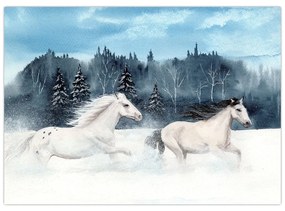 Obraz maľovaných koní (70x50 cm)