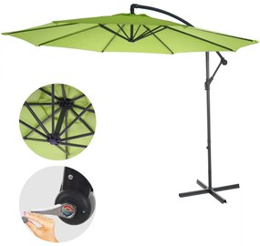 Slnečník Acerra Ø 3m polyester/oceľ - zeleno-citrónová bez stojanu