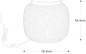 Lucide 13525/01/36 - Stolná lampa SAFIYA 1xE14/25W/230V antracit