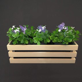 AMADEA Drevený obal na kvetináč prírodný, 52x21, 5x17cm, český výrobok