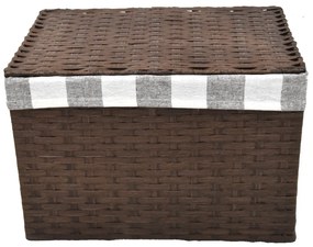 Úložný box s vekom hnedy Rozmery (cm): 40x29, v. 28