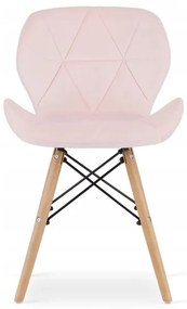 Jedálenský stôl TODI biely 60 cm s dvoma stoličkami LAGO ružové