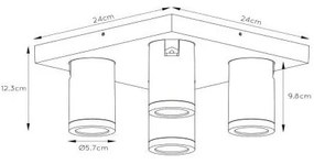 Lucide 09930/20/30 - LED Stmievateľné bodové svietidlo TAYLOR 4xGU10/5W/230V IP44