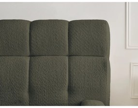 Zelená čalúnená dvojlôžková posteľ s úložným priestorom s roštom 180x200 cm Mont Blanc – Bobochic Paris