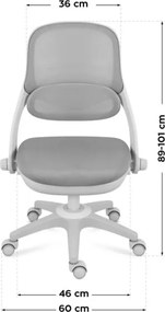 Detská otočná stolička Mark Adler Junior 4.7 Grey