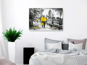 Artgeist Obraz - Walk in London (1 Part) Wide Yellow Veľkosť: 30x20, Verzia: Premium Print