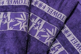 Bambusová osuška BAMBOO 70x140 cm fialová, 70% bambus | 30% bavlna