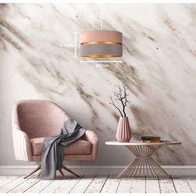 Duolla - Luster na lanku DUO 1xE27/15W/230V pr. 40 cm béžovošedá