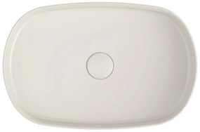 Sapho Sapho, INFINITY OVAL keramické umývadlo na dosku, 55x36 cm, Ivory, 10NF65055-2K