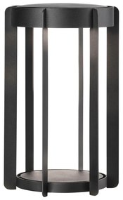 Čierny vonkajší LED lampáš na USB (výška 30 cm) Firefly – Zone