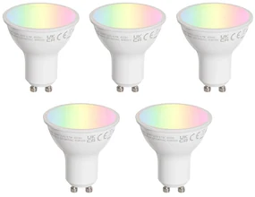Sada 5 LED žiaroviek GU10 50 mm číra 4,7 W 400 lm 2200-2400 K