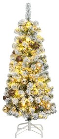 Umelý výklopný vianočný stromček 150 LED a sada gúľ 150 cm 3210456