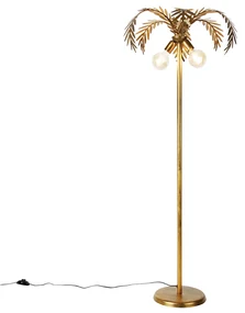 Vintage stojaca lampa zlatá 156 cm 2-svetlo - Botanica