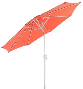 Slnečník N19 Ø 3m - polyester/hliník - terakota