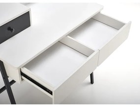 Toaletný stolík AGNES 120x80 cm biela/čierna