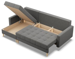 Rozkladacia rohová sedacia súprava OSLO Sivá