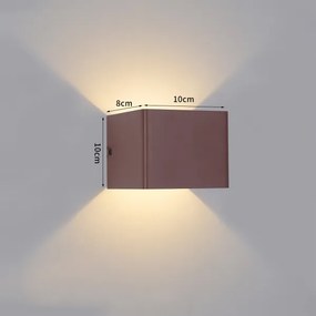 Brilagi - LED Vonkajšie nástenné svietidlo DONNANI LED/5W/230V 10 cm hnedé IP44