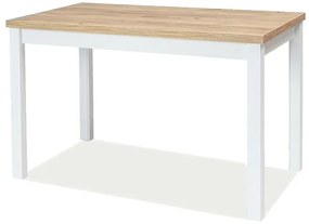 Jedálenský stôl Alfred (dub + biela) (pre 4 osoby). Vlastná spoľahlivá doprava až k Vám domov. 1049852