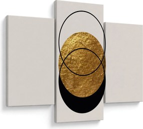 Obraz - Abstrakcia zlatá a biela N⁰2 (90x60 cm)