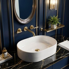 Rea Nadia, umývadlo na dosku 460x320x120 mm, biela lesklá, REA-U9249