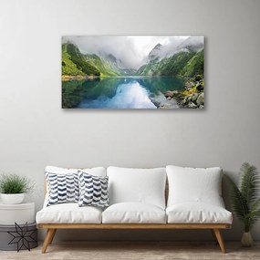 Obraz Canvas Hora jazero príroda 120x60 cm