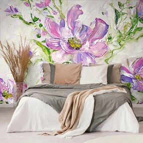 Tapeta maľované letné kvety - 450x300