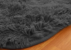 Protišmykový koberec SHAGGY tmavosivý