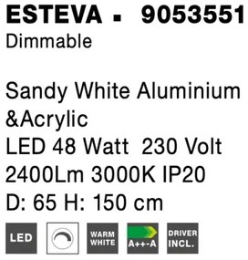 LED luster Esteva 65 biele