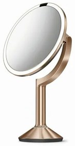 Simplehuman Kozmetické LED zrkadlo Sensor TRIO, zväčšenie 1x/5x/10, rose gold