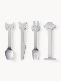 Matná leštená súprava detského príboru Animal Friends, 4 ks