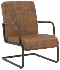 Kancelárska stolička s perovou kostrou hnedá látková