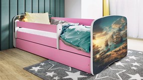 XXXLutz POSTEĽ PRE DETI A MLÁDEŽ 80/160 cm, biela, pink MID.YOU - Detské izby - 002142000292