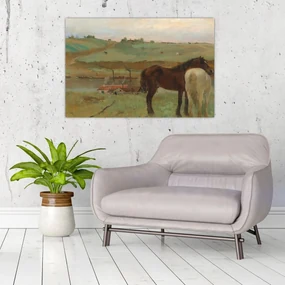 Obraz - Edgar Degas, Horses in a Meadow, reprodukcia (90x60 cm)