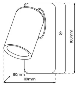 Nástenné bodové svietidlo ANDY 1xGU10/8W/230V čierna/zlatá