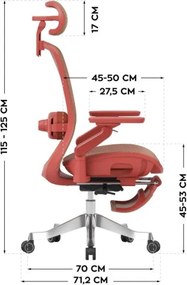 Kancelárska stolička LeadPro 8.7 Red