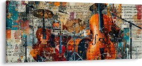 Obraz - Hudobné nástroje (120x50 cm)