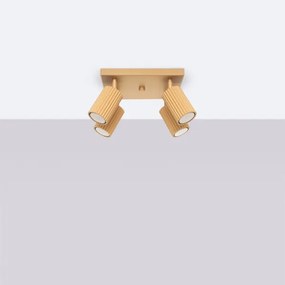 Sollux SL.1564 - Bodové svietidlo KARBON 4xGU10/10W/230V zlatá