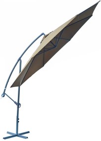 Slnečník kovový  ø 350 cm - hnedá