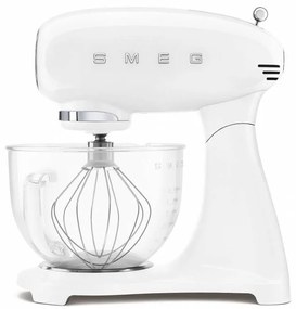 Kuchynský robot SMEG 50. rokov Retro Style so sklenenou misou 4,8 l biely, SMF13WHEU