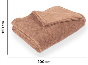 Hnedá deka z mikroplyšu 150x200 cm Pippa – Tiseco Home Studio