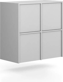 Nadstavba pre skrine FRAME, 4x dvere, 872 x 450 x 854 mm, PUSH-lock, sivá