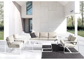 Biela hliníková záhradná pohovka Merrigan – Bizzotto