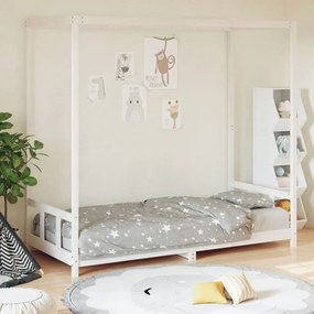 Rám detskej postele biely 90x200 cm masívna borovica 834523